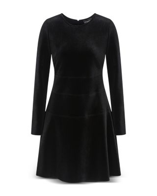 Bonded Chenille Long Sleeve Dress