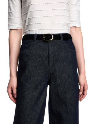 High Rise Straight Jeans in Dark Denim