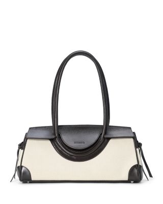 Maude Canvas & Leather Shoulder Bag