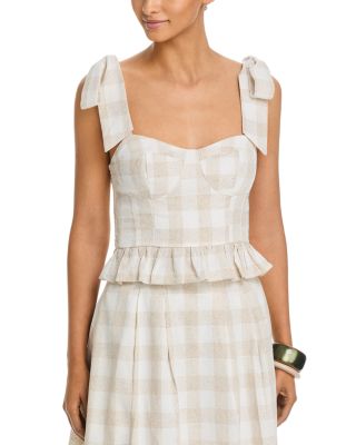 Gingham Bustier & Midi Skirt Set - Exclusive