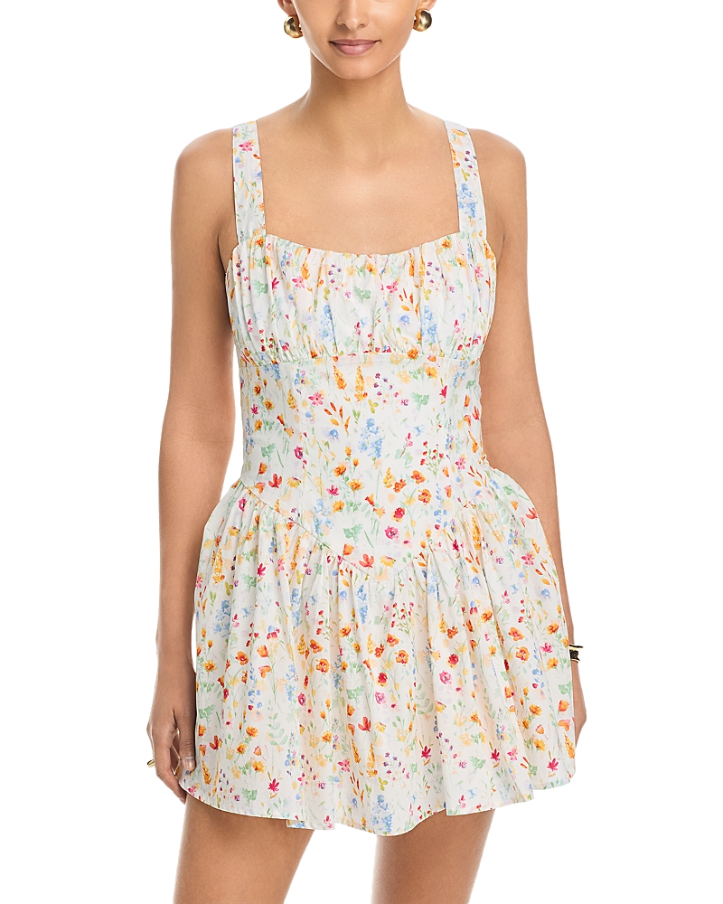 Aqua Ditsy Fruit Mini Dress - Exclusive