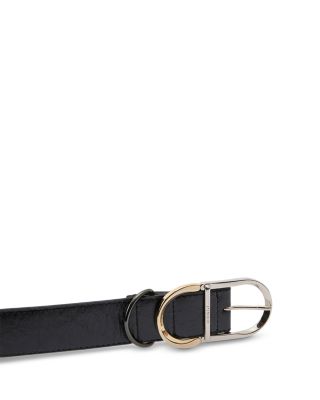 Women's Double Buckle Leather Belt 