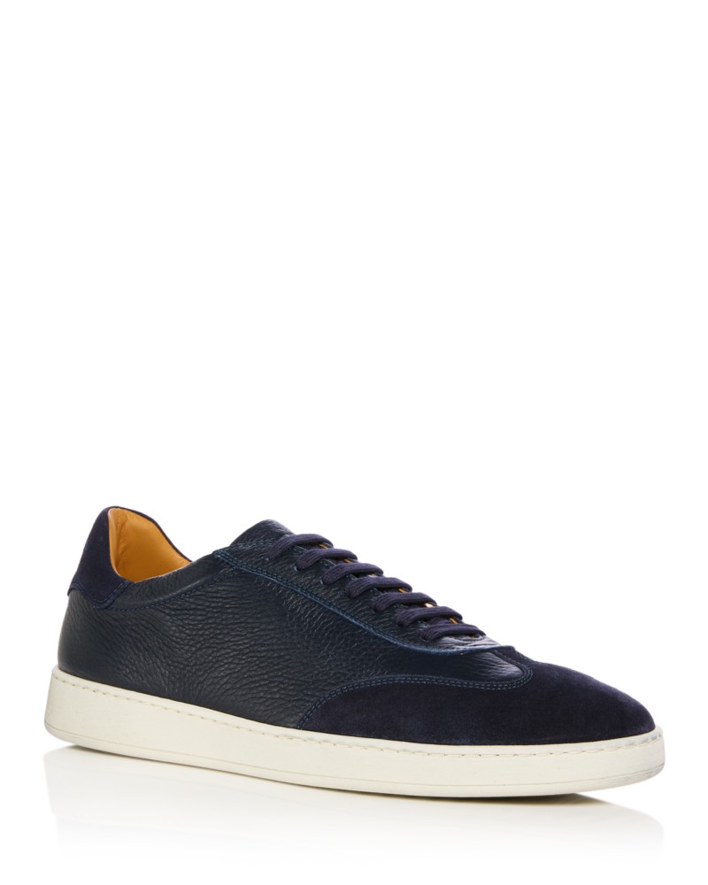 Stuart Weitzman Men's Banner Sneakers in Navy Blue