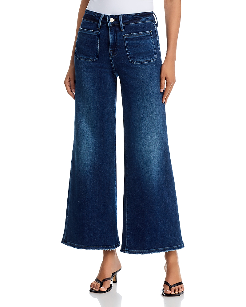Good American Good Petite Soft Touch High Rise Palazzo Jeans in Indigo511