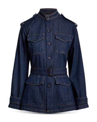 Belted Denim Utility Jacket