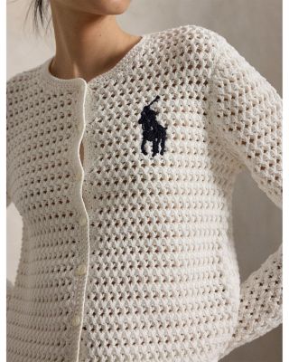  Big Pony Crochet Cardigan Sweater 