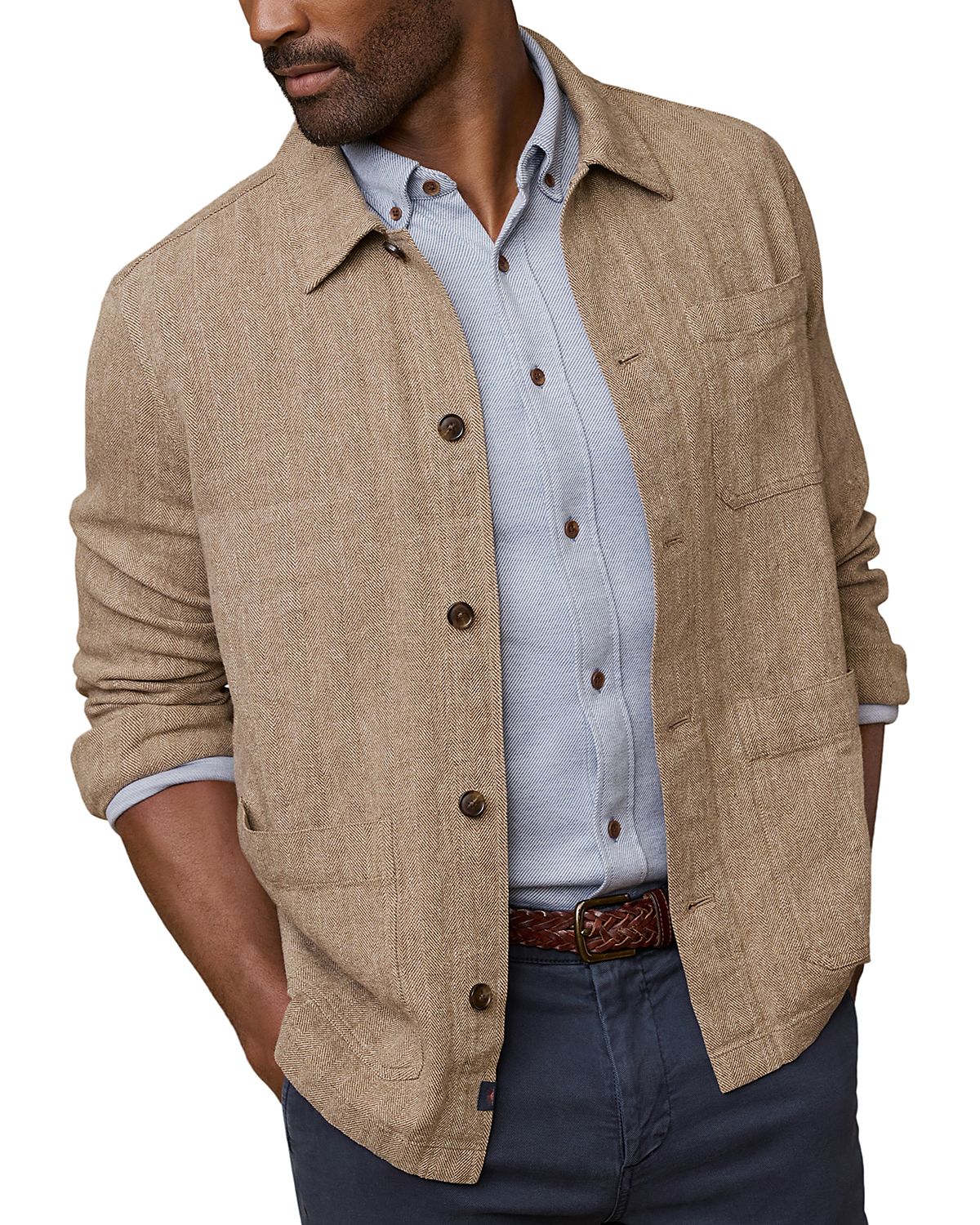 Faherty Herringbone Studio Jacket