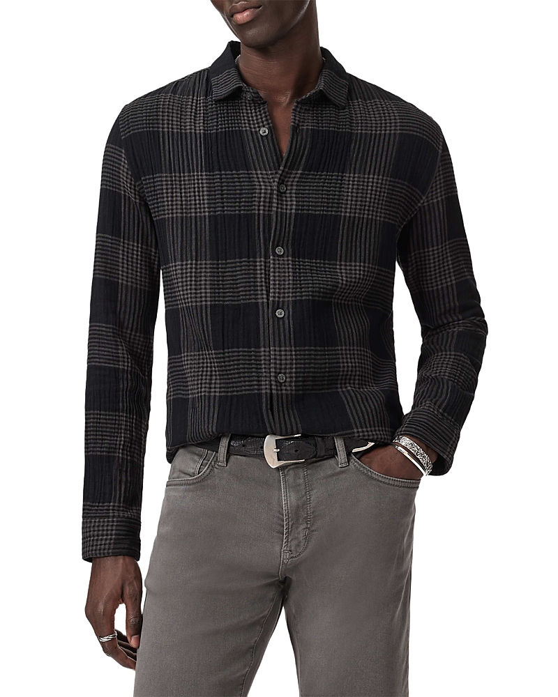 John Varvatos Luca Long Sleeve Button Placket Regular Fit Shirt