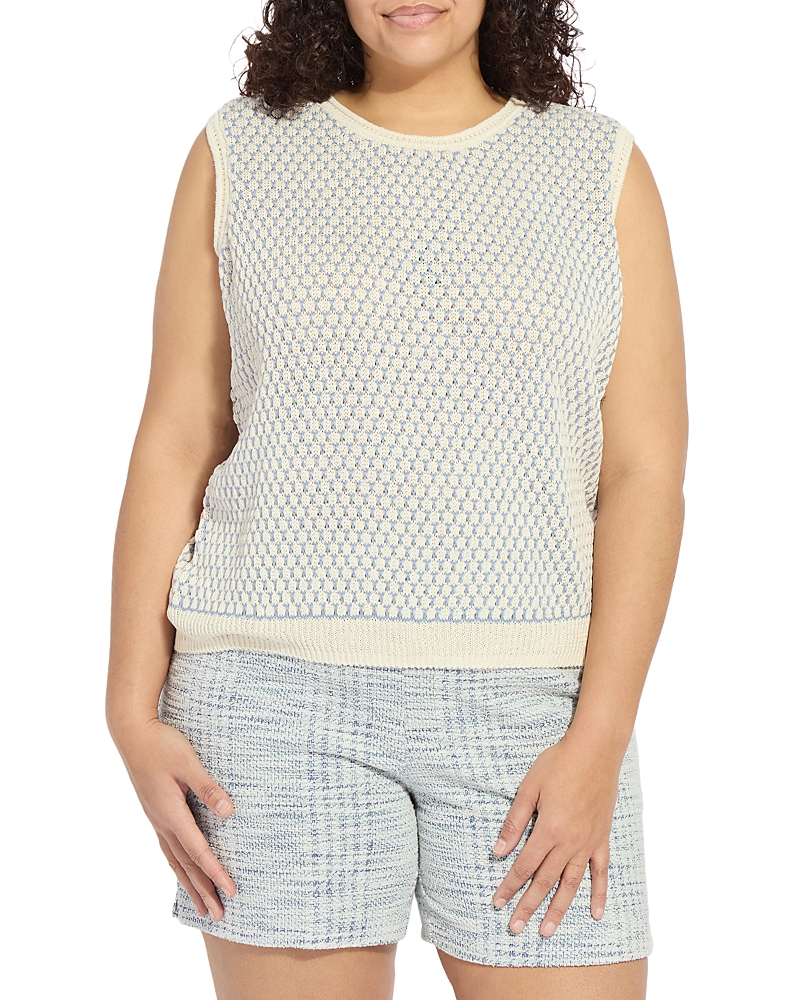 Lysse Plus Claire Textured Mesh Sweater Shell