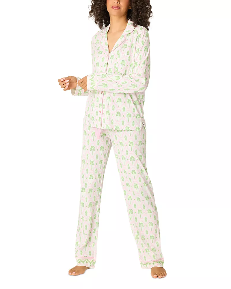 Pj Salvage Playful Print Long Pajama Set