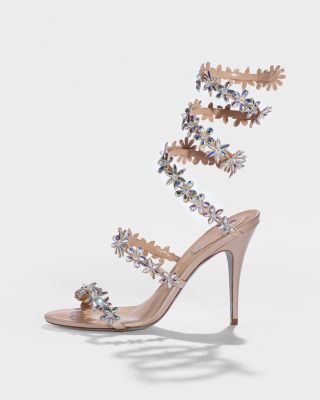 Women's Embellished Ankle Coil Sandals