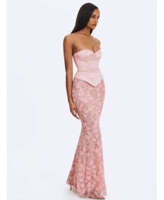  Uliya Strapless Mermaid Peplum Maxi Dress