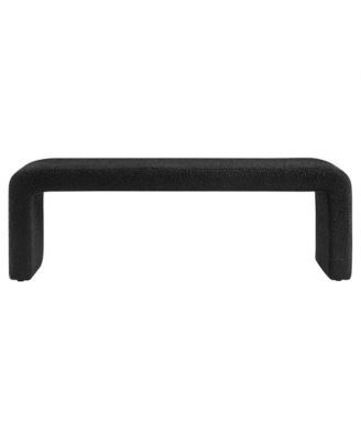  Simba Boucle Fabric Waterfall Long Bench