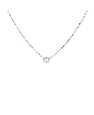  XS Cartier D'Amour Pendant Necklace 18K White Gold and Diamond, 16"