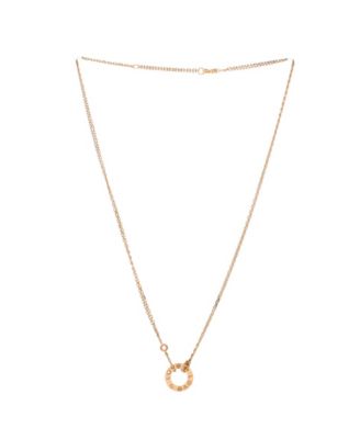  2 Diamonds Love Pendant Necklace 18K Gold and Diamonds, 16"