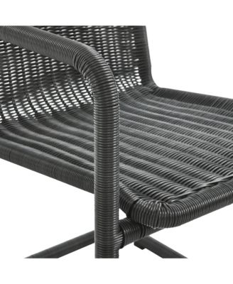 Abacus Outdoor Patio Wicker Dining Chairs, Set of 2