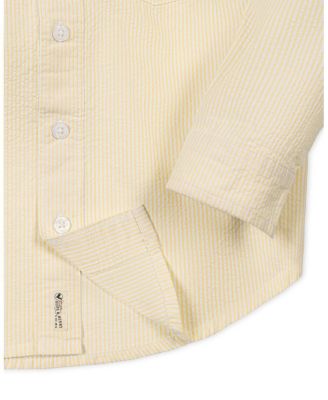 Boys' Organic Long Sleeve Seersucker Shirt - Little Kid