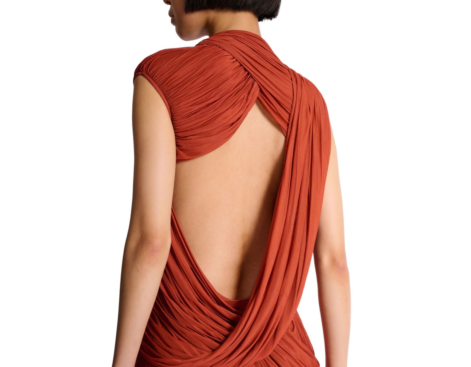 Draped Flowing Jersey Dress — Image 5
