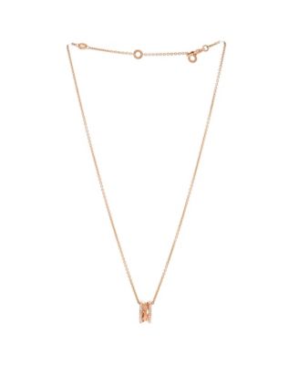  B.Zero1 Open Design Legend Zaha Hadid Pendant Necklace 18K Rose Gold with Diamonds, 18"