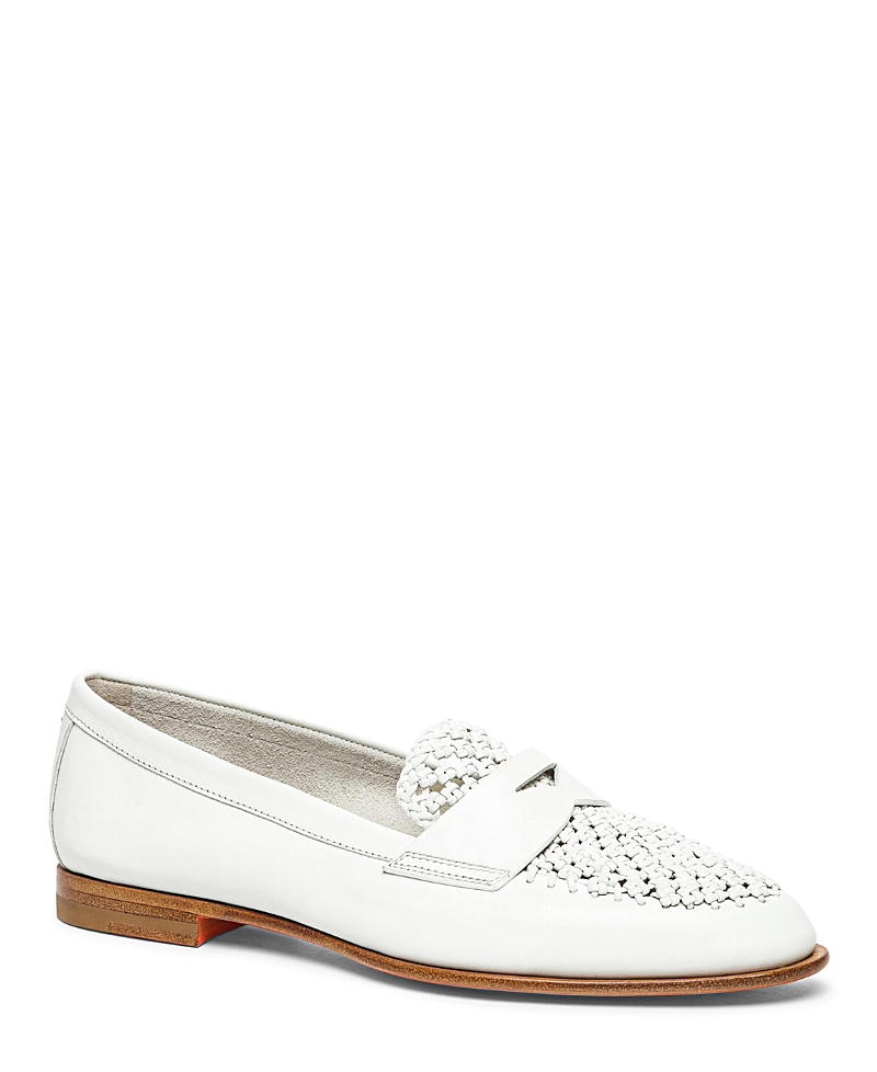 Santoni Women's Leather Penny Loafer