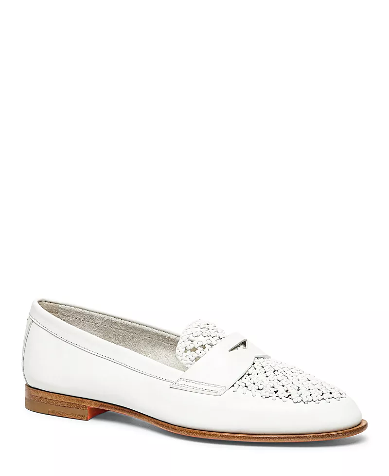 Santoni Women's Leather Penny Loafer