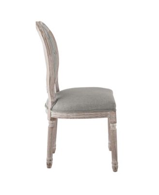 Arise Vintage-Like French Upholstered Fabric Dining Side Chair, Set of 2