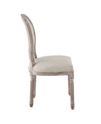 Arise Vintage-Like French Upholstered Fabric Dining Side Chair, Set of 2