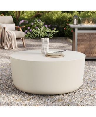 Brion Round Indoor - Outdoor Patio Concrete Coffee Table