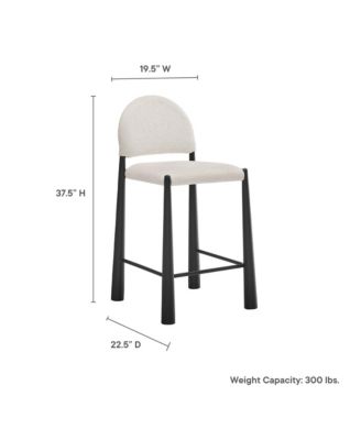  Hayley Upholstered Fabric Counter Stool