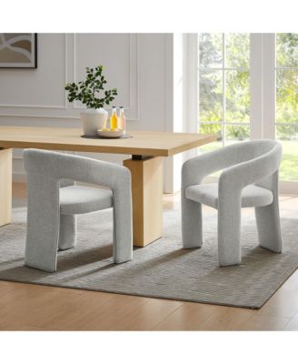 Oslo Barrel Fabric Upholstered Dining Accent Chair