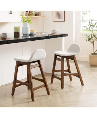  Juno Wood Counter Stool, Set of 2