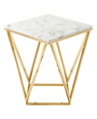  Vertex Gold Metal Stainless Steel End Table