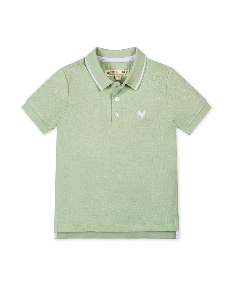 Hope & Henry Boys' Organic Short Sleeve Knit Pique Polo Shirt - Little Kid, Big Kid