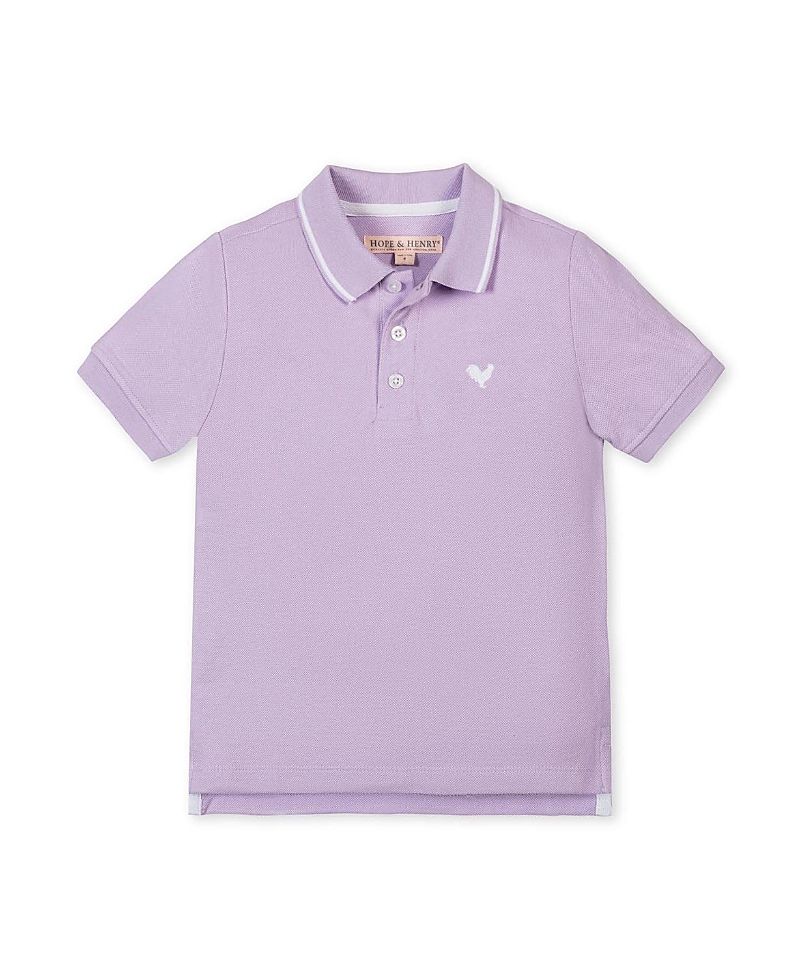 Hope & Henry Boys' Organic Short Sleeve Knit Pique Polo Shirt - Little Kid, Big Kid