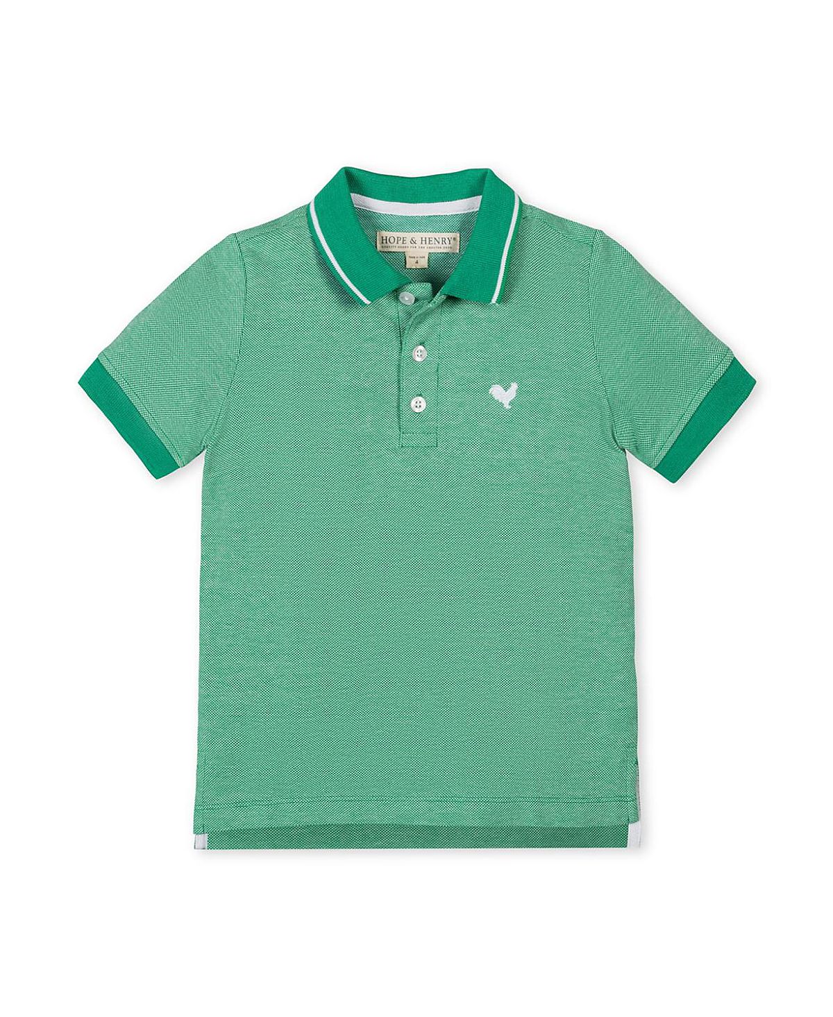 Hope & Henry Boys' Organic Short Sleeve Knit Pique Polo Shirt - Little Kid, Big Kid