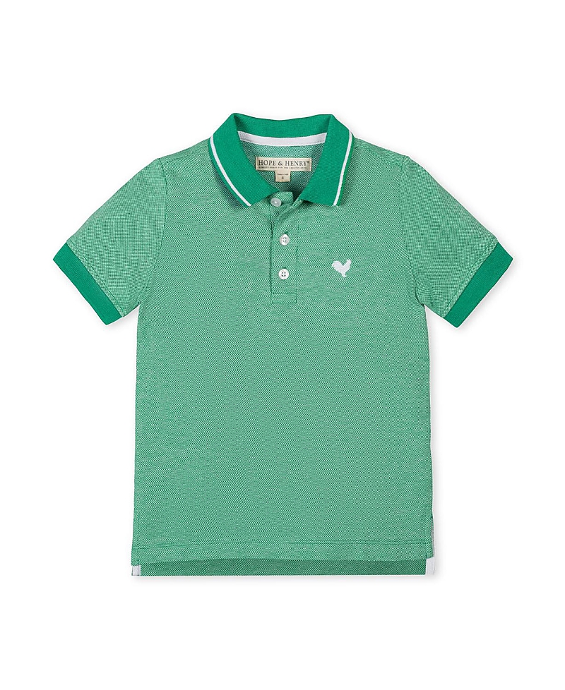 Hope & Henry Boys' Organic Short Sleeve Knit Pique Polo Shirt - Little Kid, Big Kid