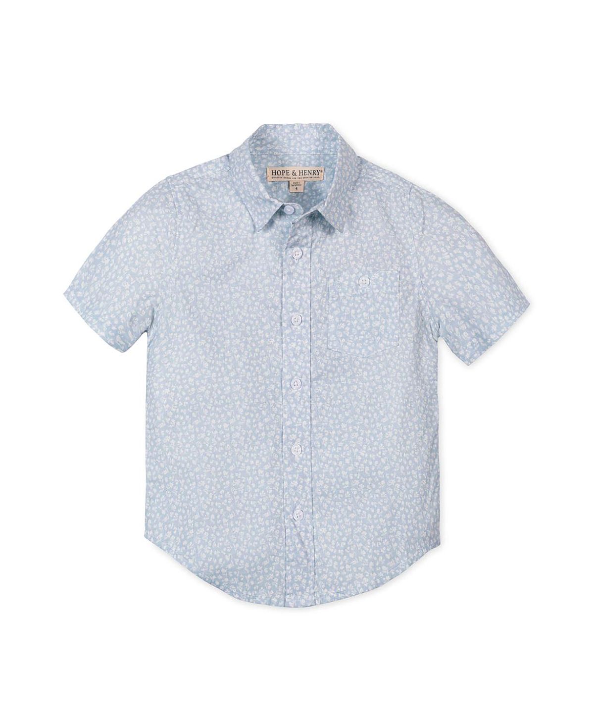 Hope & Henry Boys' Linen Short Sleeve Shirt - Little Kid