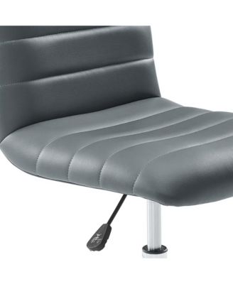  Ripple Armless Mid Back Vinyl Office Chair