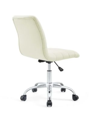  Ripple Armless Mid Back Vinyl Office Chair