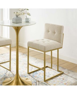  Privy Stainless Steel Upholstered Fabric Counter Stool