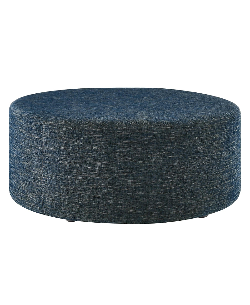 Modway Callum Large 38 Round Woven Heathered Fabric Upholstered Ottoman
