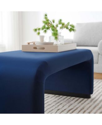 Koda Performance Velvet Waterfall Ottoman