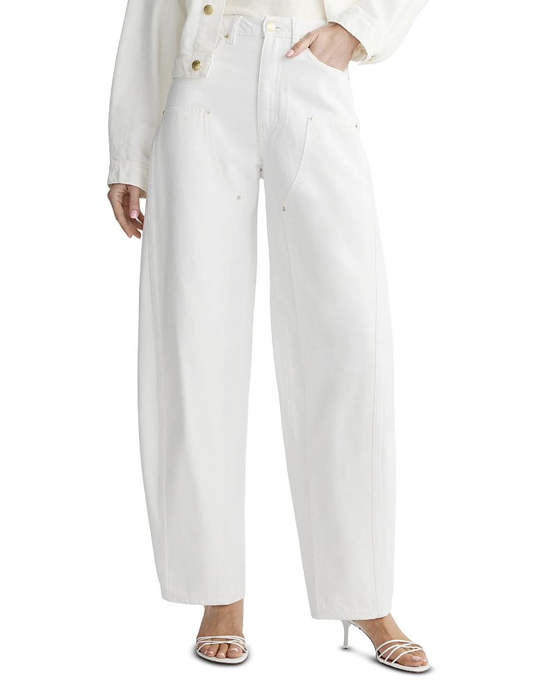 DL1961 Miro High Rise Barrel Jeans in White Fountain