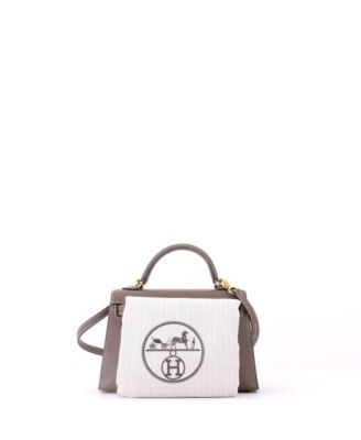 Kelly 20 Handbag Grey Epsom with Gold Hardware