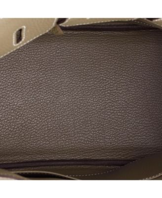 Birkin 25 Handbag Grey Togo with Palladium Hardware