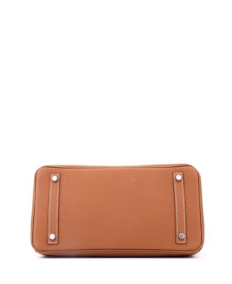 Birkin 30 Handbag Brown Togo with Palladium Hardware