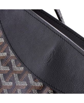 Hirondelle Shoulder Bag Coated Canvas and Leather