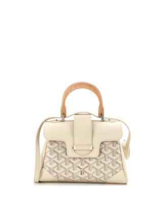 Mini Saigon Top Handle Bag Coated Canvas with Leather