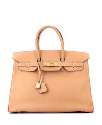 Birkin 35 Handbag Brown Courchevel with Gold Hardware