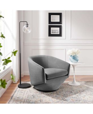 Series Performance Velvet Fabric Swivel Chair